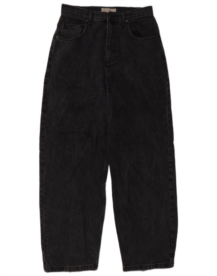 Topshop feminino folgado jeans solto W30 L32 poliéster preto