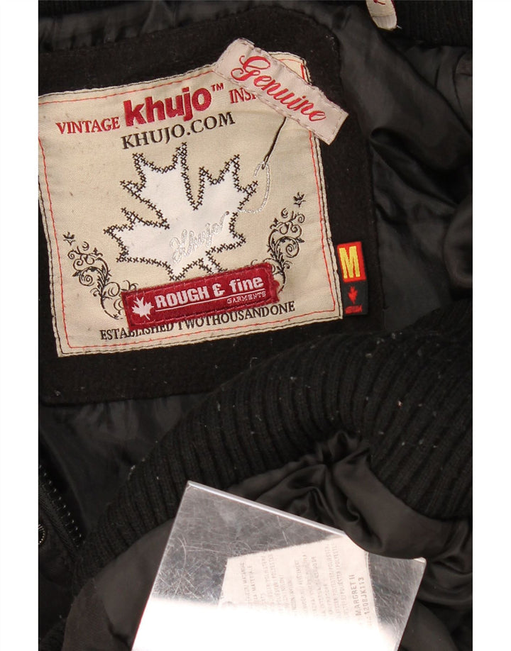 Jaqueta utilitária masculina KHUJO com capuz Reino Unido 38 poliéster preto médio