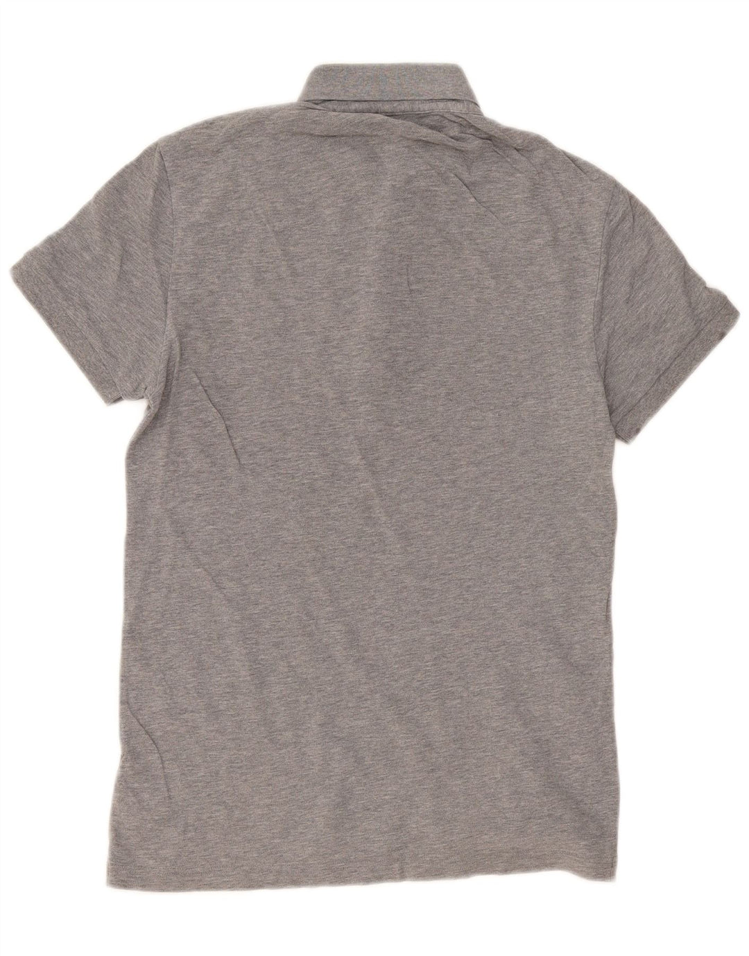 Camisa polo masculina Hugo Boss Slim Fit pequena de algodão cinza