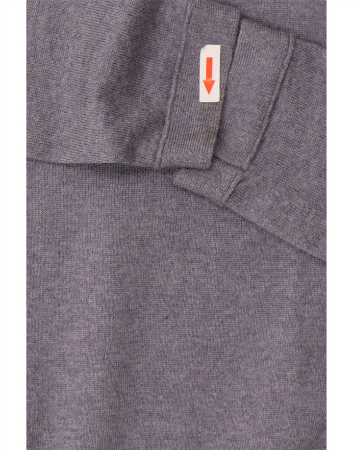 Suéter feminino Toast com gola canoa e gola redonda Reino Unido 10 lã azul pequena
