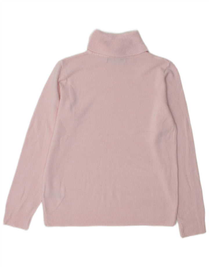 Suéter feminino Marks & Spencer com gola redonda e acrílico rosa pequeno Reino Unido 10