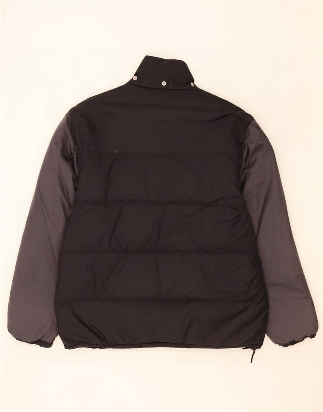 Jaqueta acolchoada masculina Adidas UK 40/42 médio preto colorblock poliamida