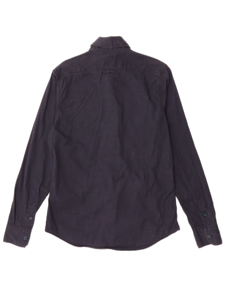 Camisa masculina slim fit LEVI'S pequena algodão azul marinho