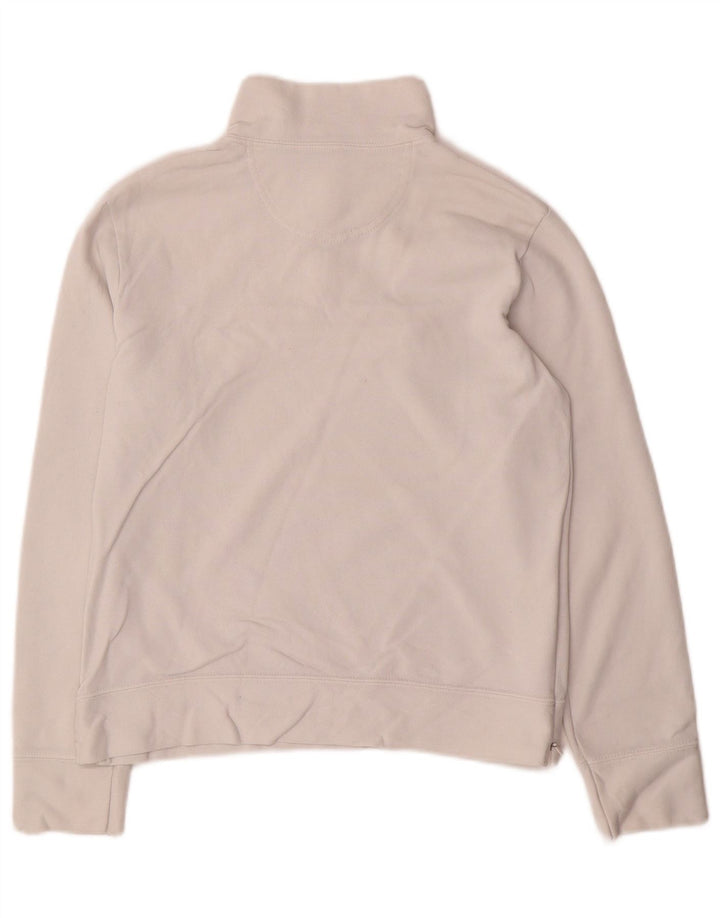 Suéter feminino Champion com gola e zíper UK 10 pequeno branco