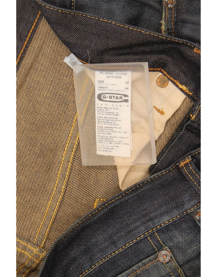 Calça jeans reta masculina G-Star 3301 W34 L34 azul