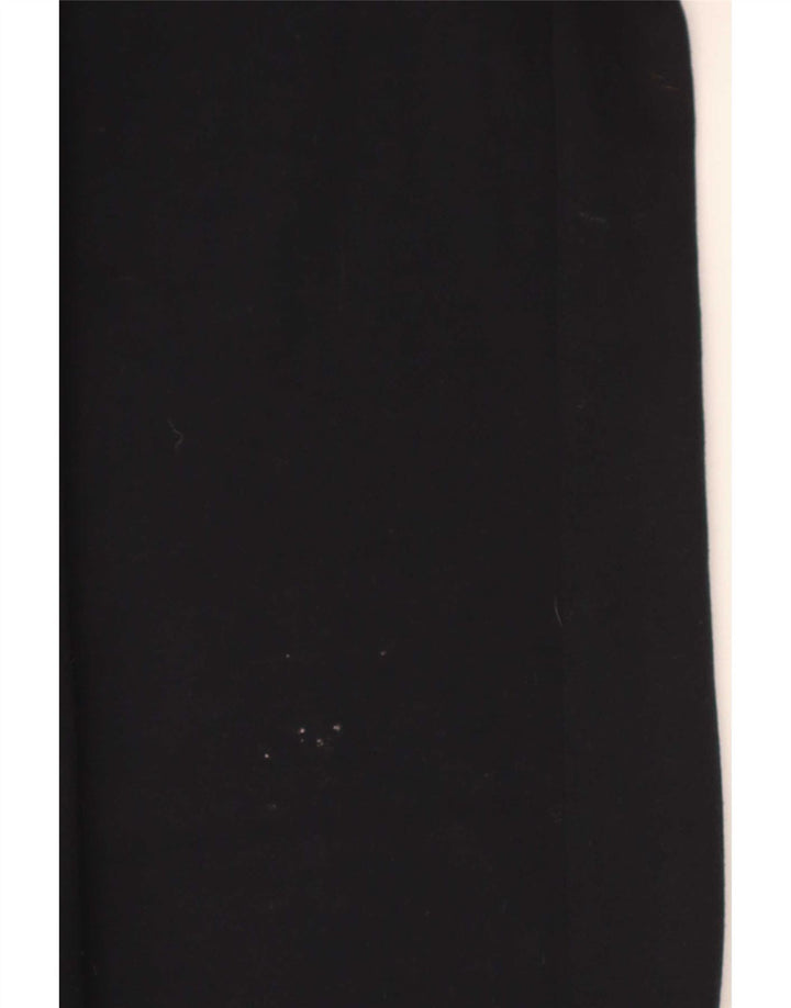 Calça de treino feminina Reiss com perna larga UK 10 poliéster preto pequeno