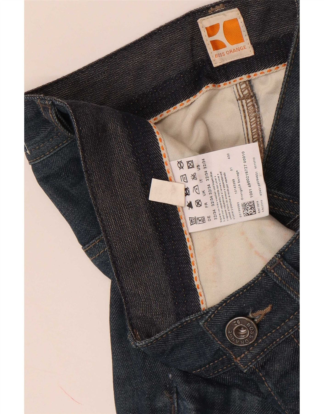 Hugo Boss Masculino Slim Jeans W32 L34 Azul Algodão
