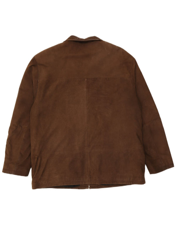 Jaqueta de couro masculina Bugatti UK 38 couro marrom médio