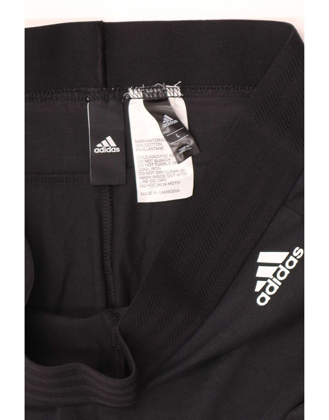 Leggings Adidas Femininas UK 14 Grande Algodão Preto