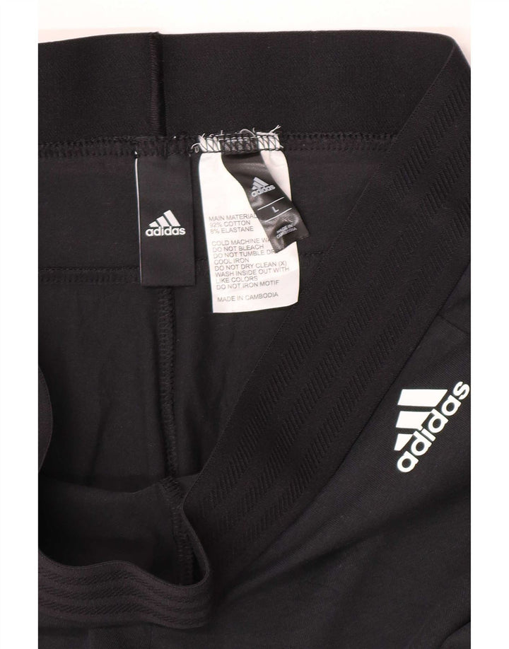 Leggings Adidas Femininas UK 14 Grande Algodão Preto