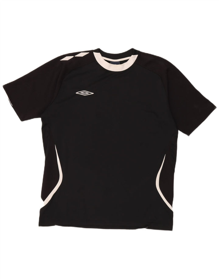 Camiseta gráfica masculina Umbro Top XL preto colorblock poliéster