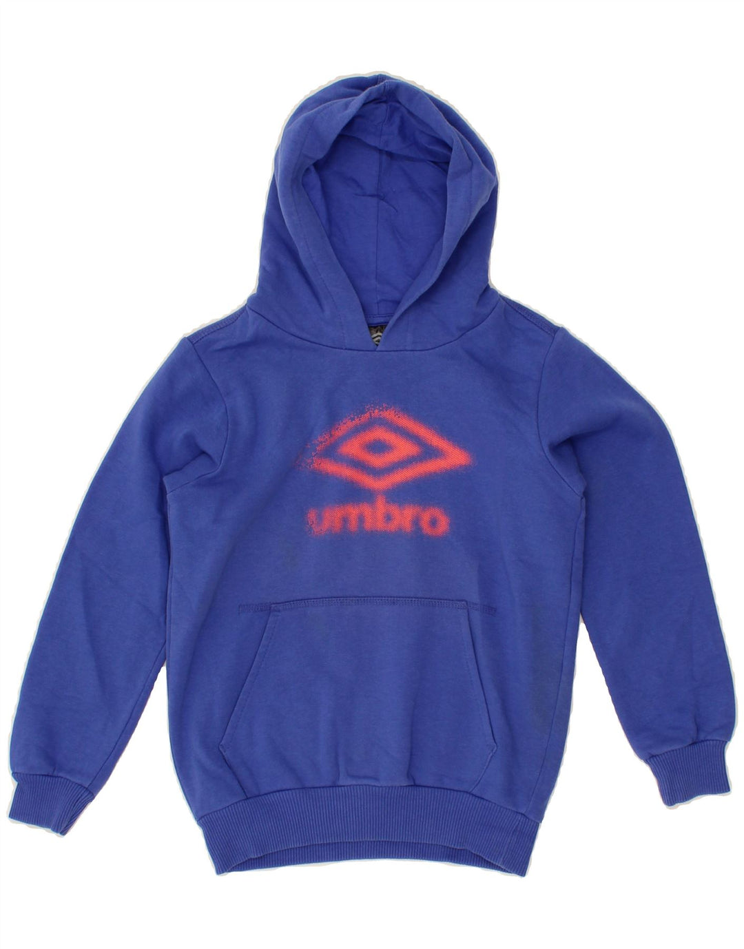 UMBRO Boys Graphic Hoodie Jumper 6-7 Years Blue Cotton Vintage Umbro and Second-Hand Umbro from Messina Hembry 