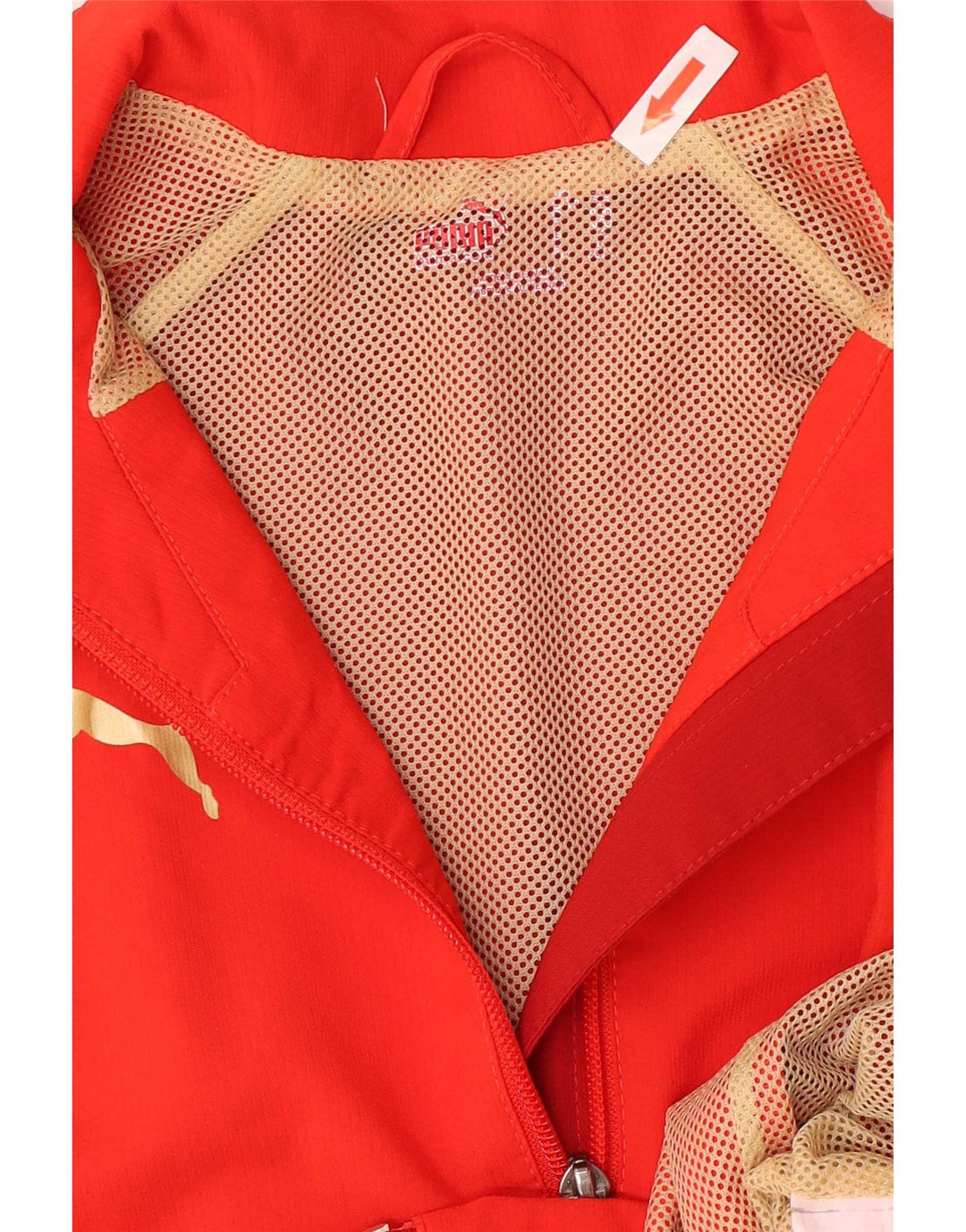 Jaqueta Puma Meninas Treino Top 11-12 Anos Vermelho Colorblock Poliéster