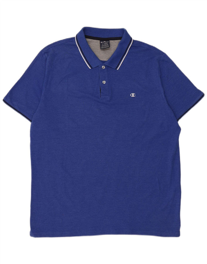 Camisa polo masculina Champion XL azul algodão