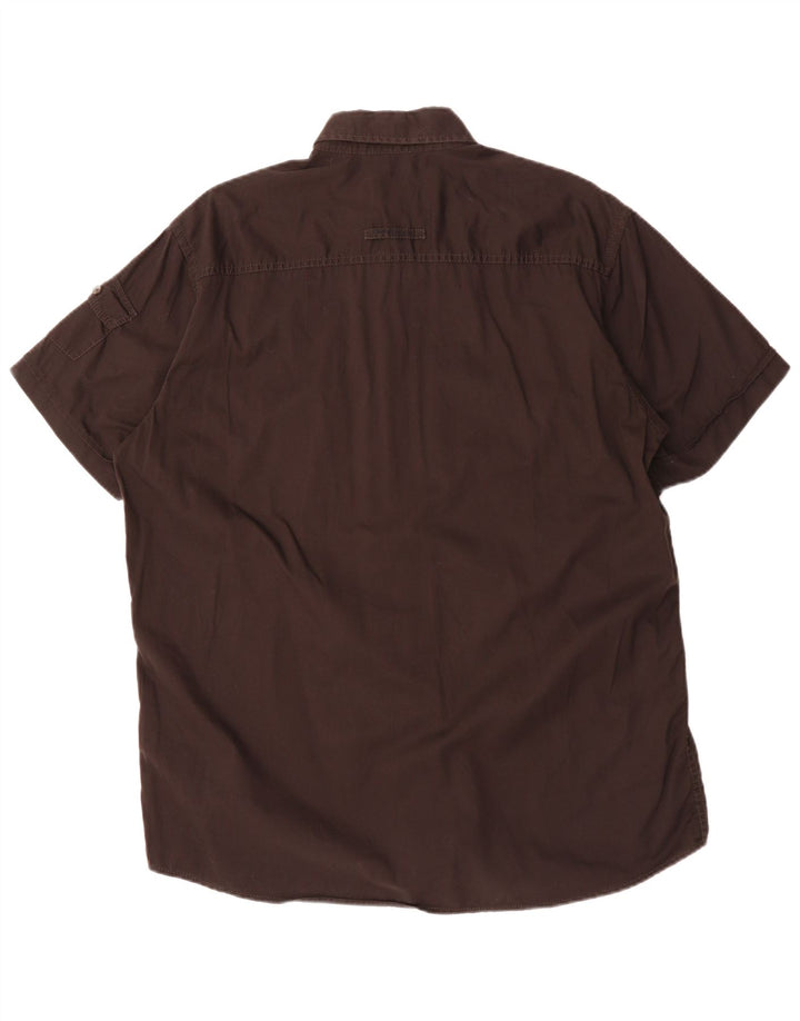 CAMEL ACTIVE Camisa masculina de manga curta grande algodão preto