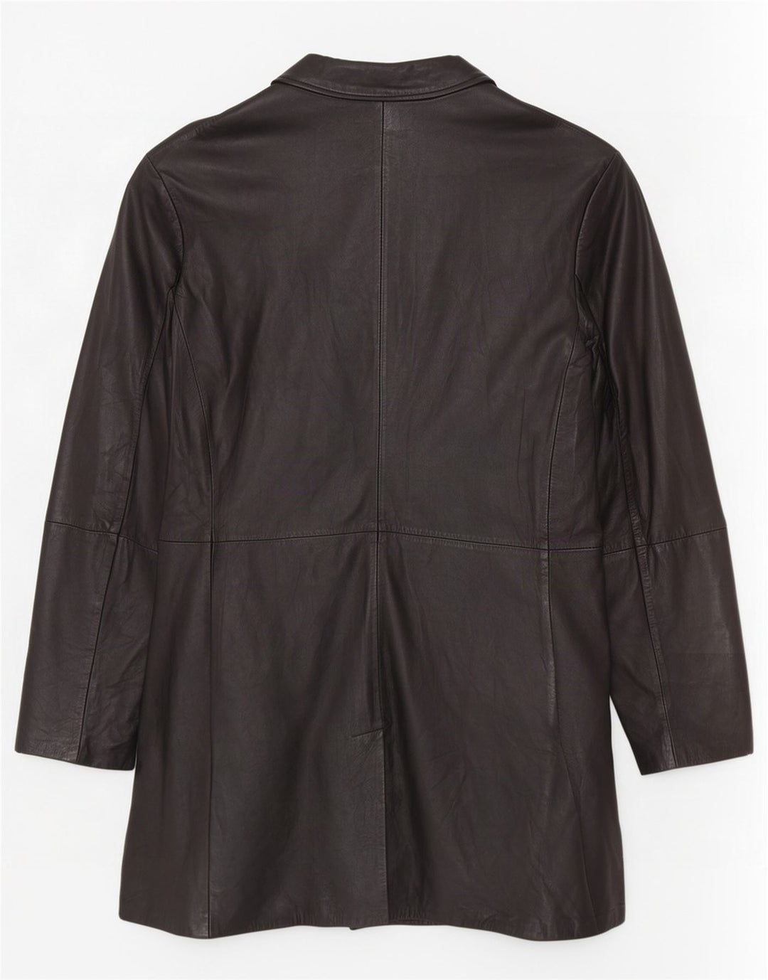 Casaco de couro masculino vintage UK 40 grande preto