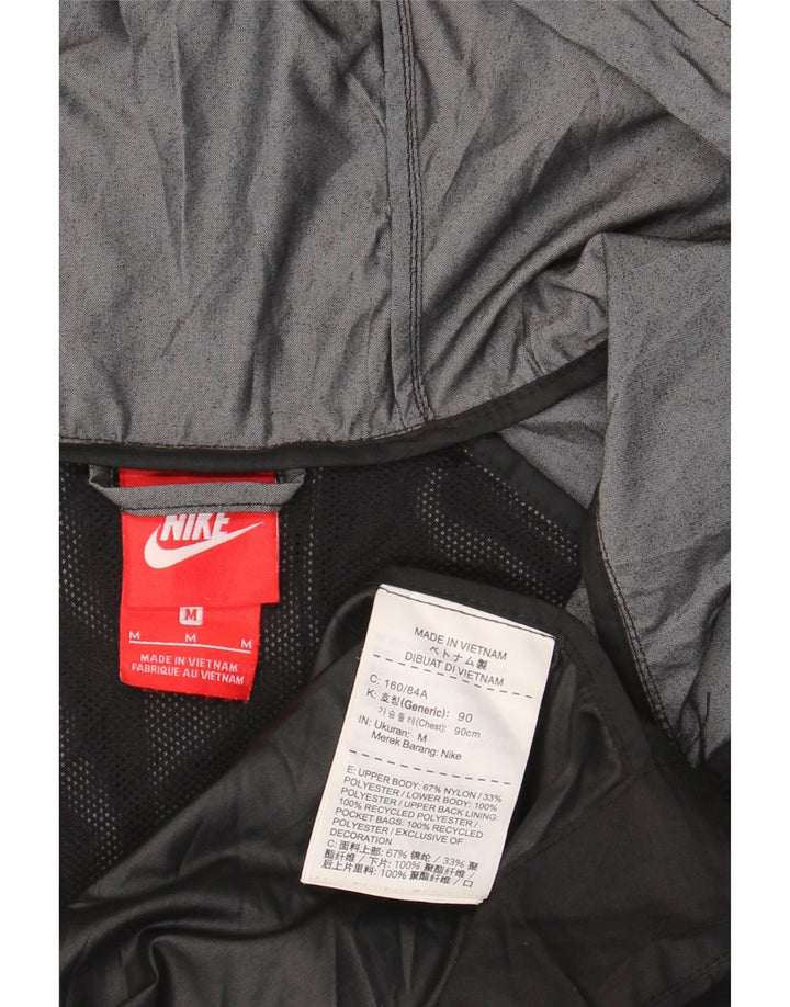 Jaqueta de chuva masculina Nike com capuz UK 38 cinza médio Colourblock Nylon