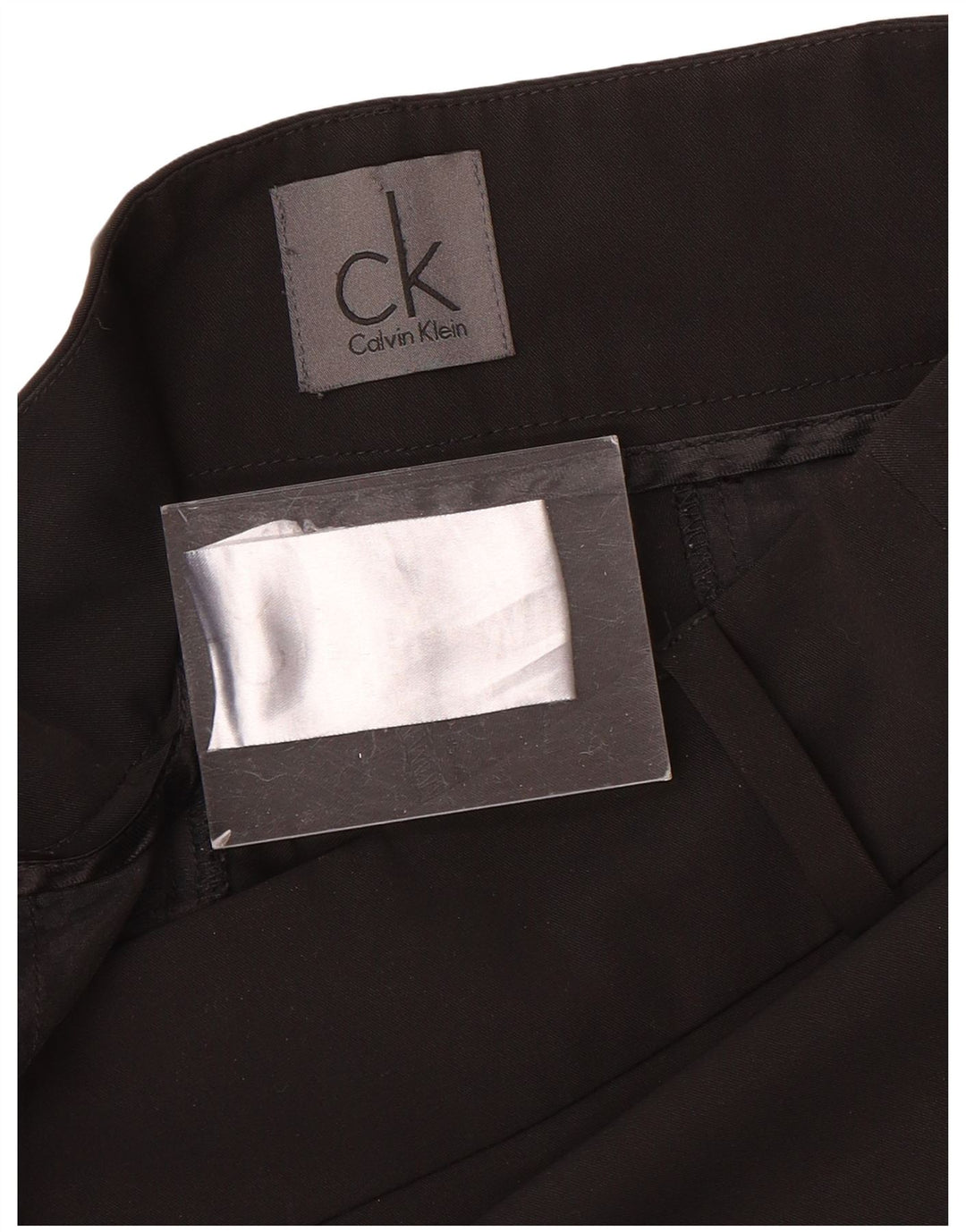 Calça feminina casual slim Calvin Klein W32 L32 poliéster preto