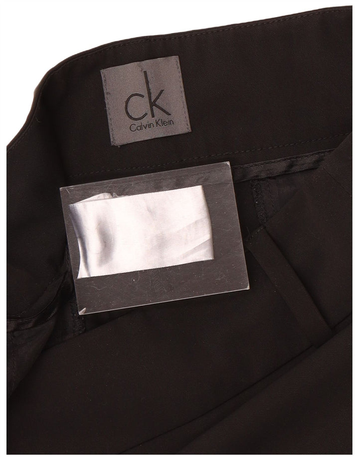Calça feminina casual slim Calvin Klein W32 L32 poliéster preto