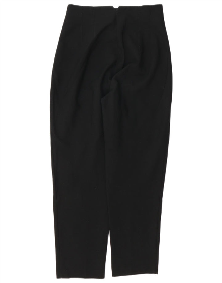Zara Calça feminina de terno cônico médio W28 L27 poliéster preto