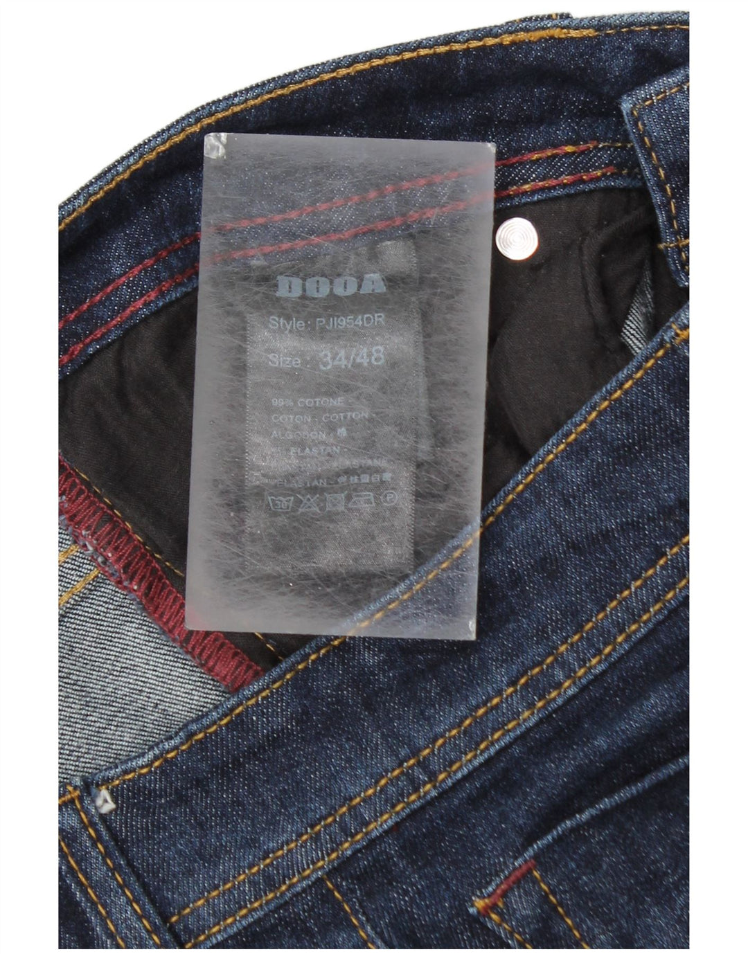 Jeans Slim Masculino Vintage IT 48 Médio W34 L30 Azul Marinho Algodão