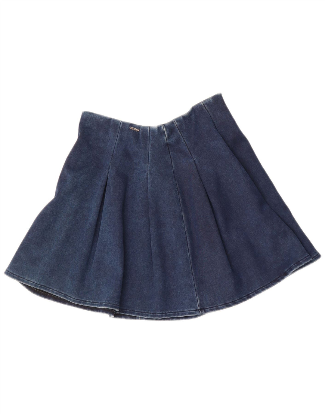 Mini saia jeans feminina Guess W28 algodão azul marinho médio