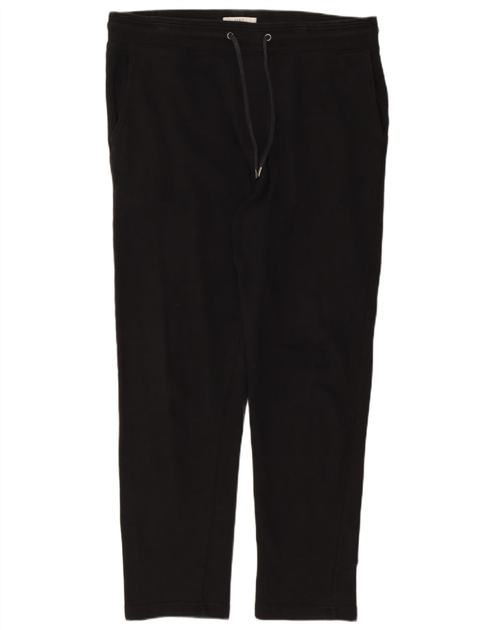 Calça de treino feminina MARKS & SPENCER UK 14 grande algodão preto