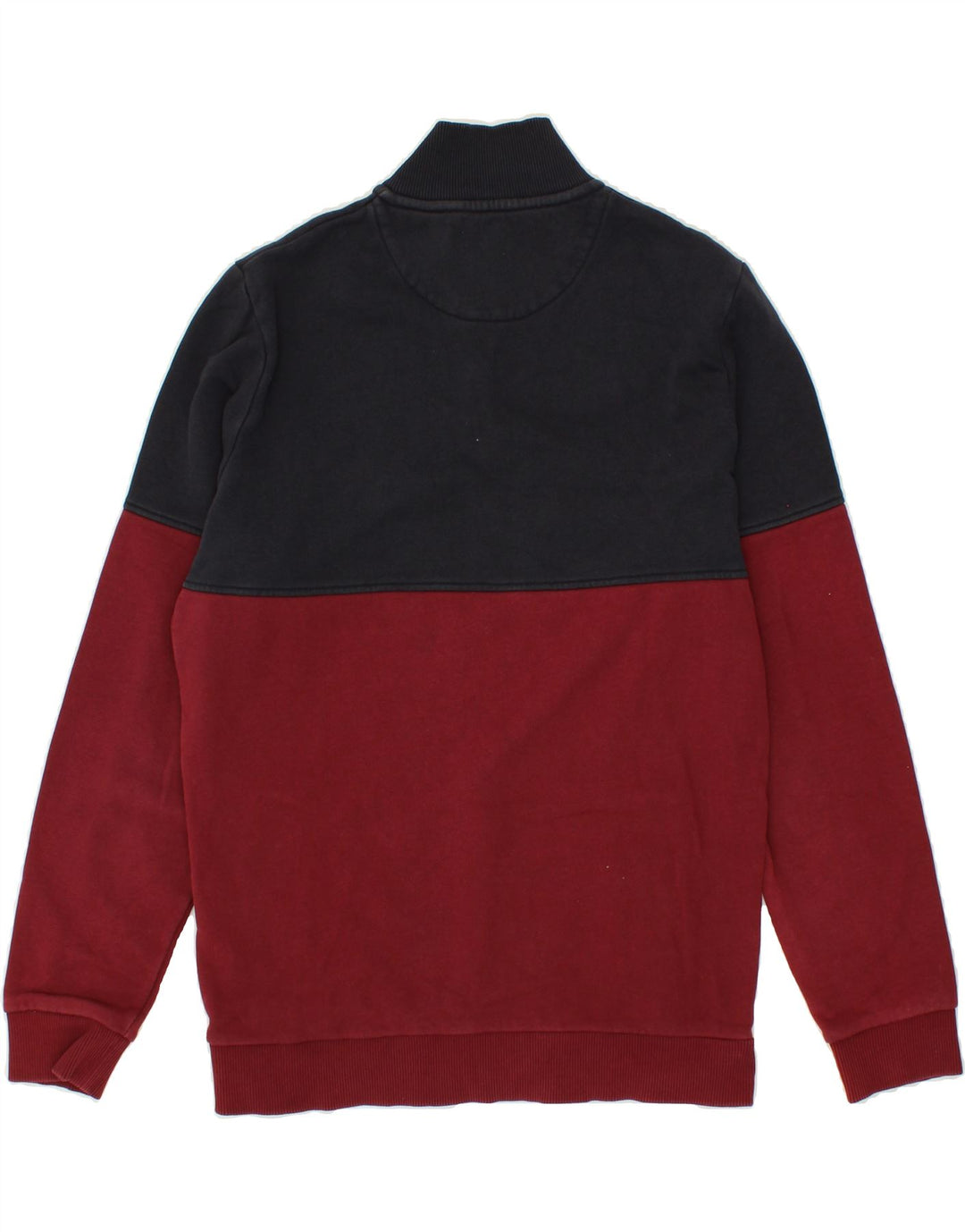 Moletom masculino DIADORA com zíper e gola redonda, pequeno bloco colorido vermelho