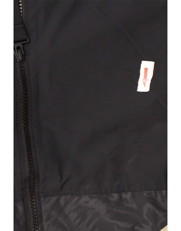 Adidas Mens Hooded Rain Jacket UK 40 Grande Preto Geométrico