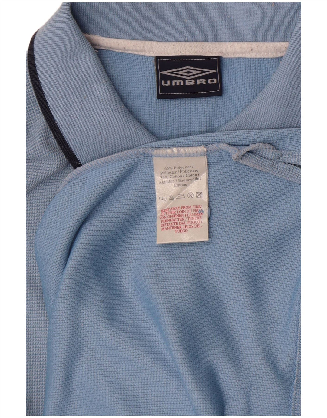 Camisa Polo Masculina Umbro Médio Azul Poliéster