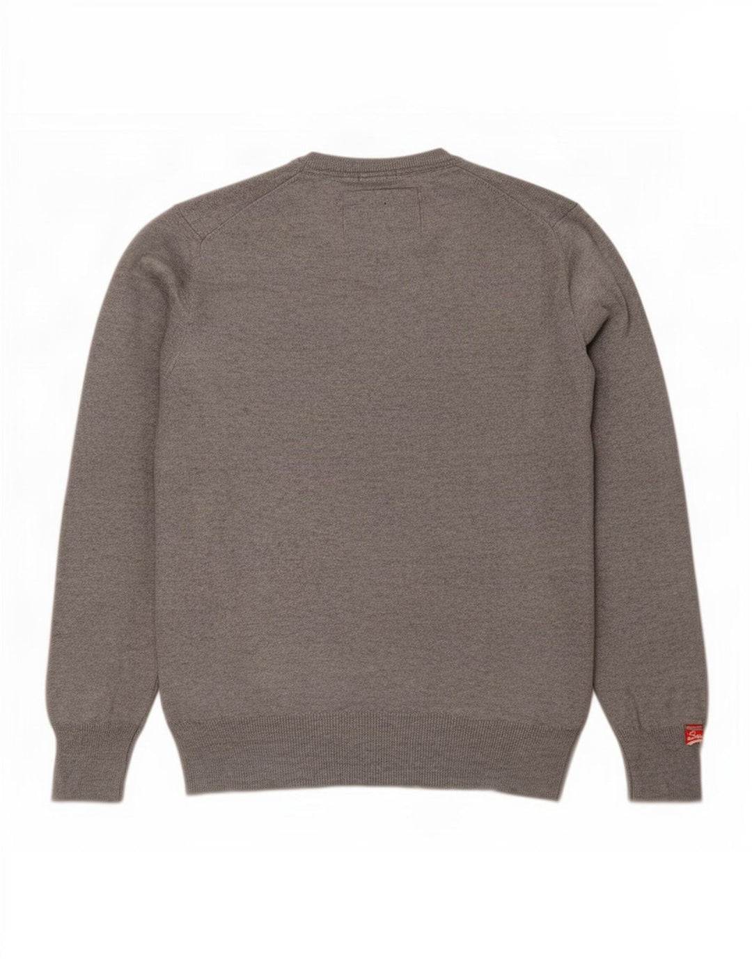 Suéter masculino Superdry com decote em V grande algodão cinza