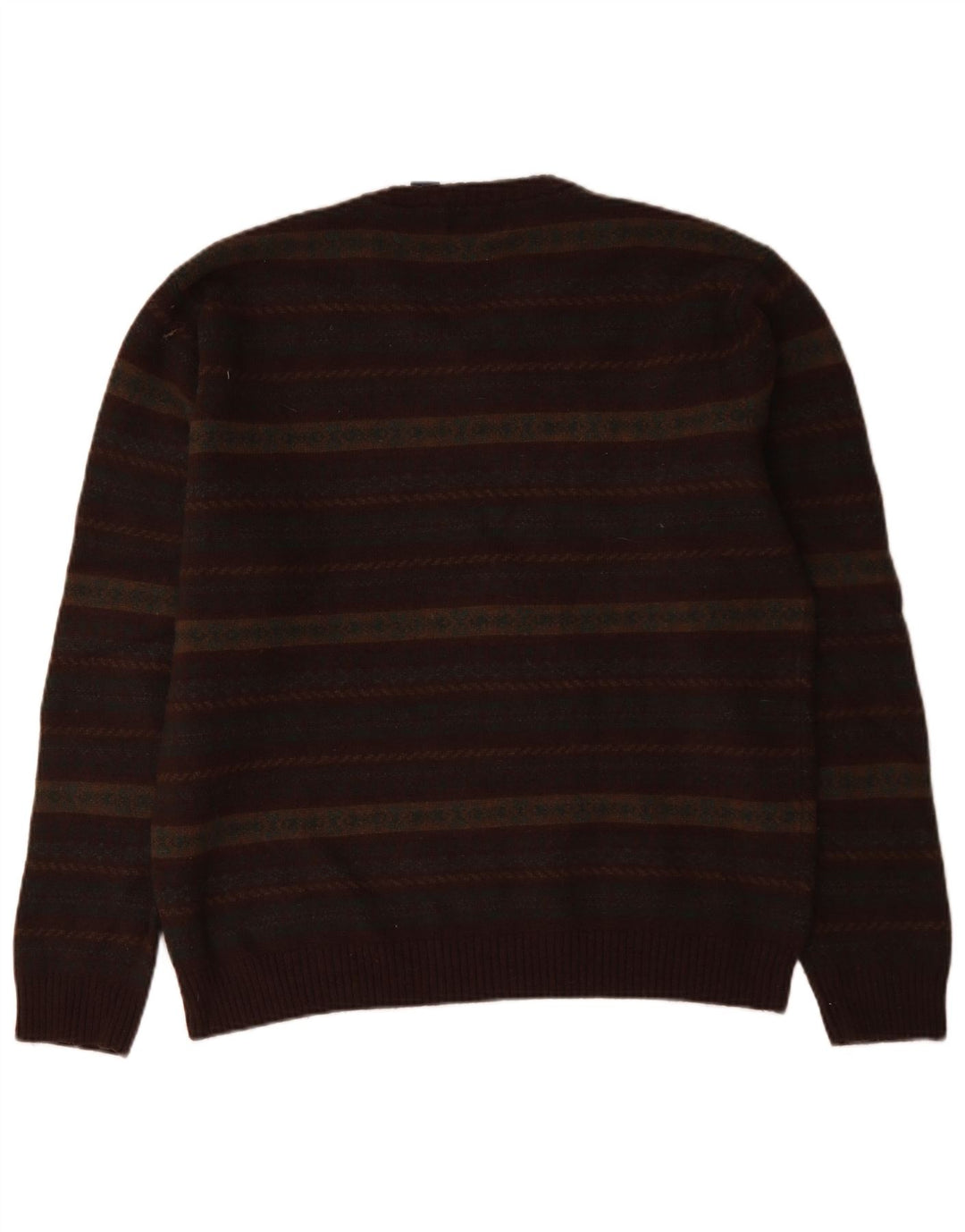 Suéter masculino Chaps com decote em V grande multicolorido Fair Isle Lambswool