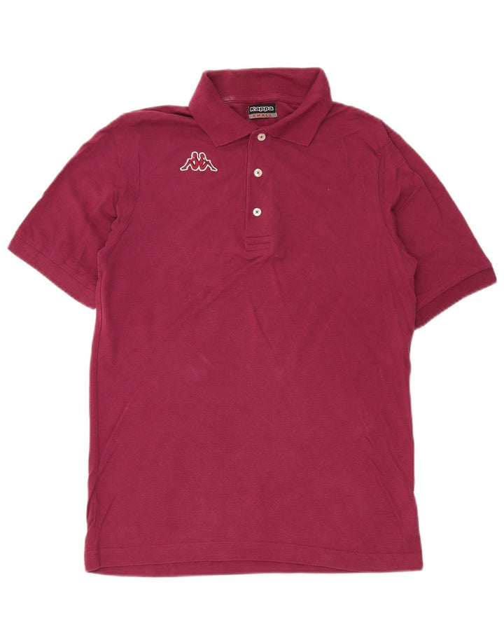 Camisa polo masculina Kappa pequena algodão Borgonha