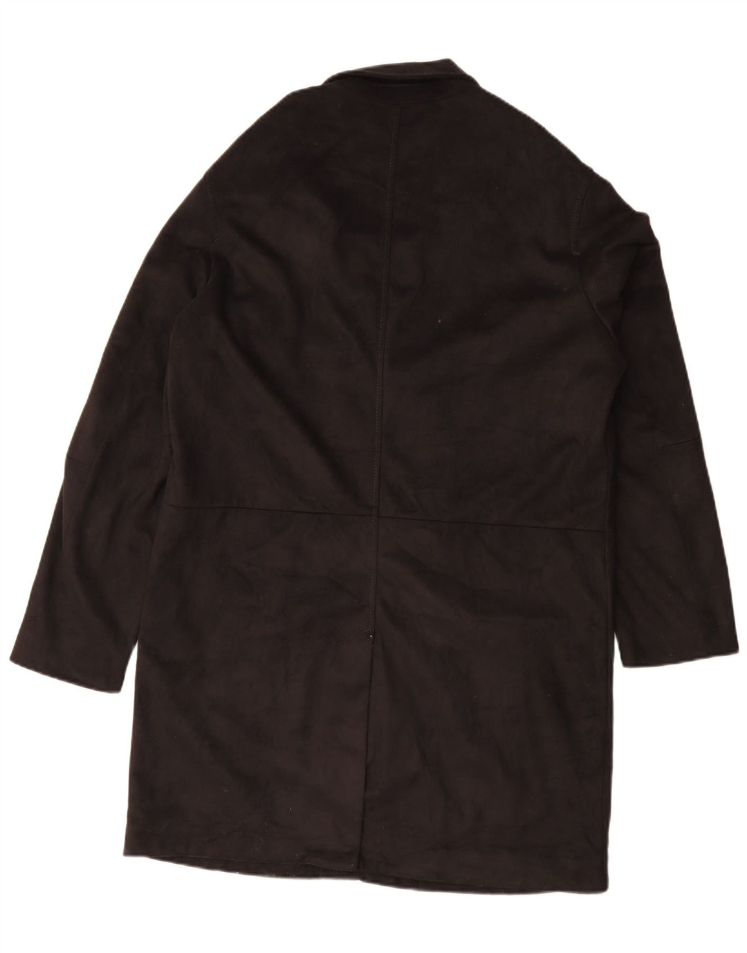 Sobretudo masculino Zara Loose Fit UK 38 poliéster preto médio