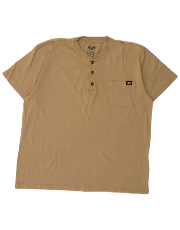 Dickies Mens Regular T-Shirt Top XL Beige Cotton
