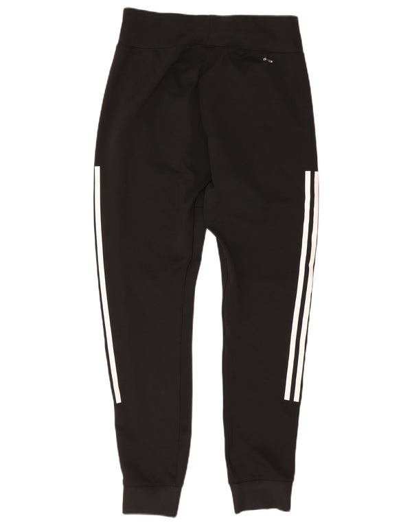 Adidas Mulheres Treino Calças Joggers UK 8/10 Pequeno Preto