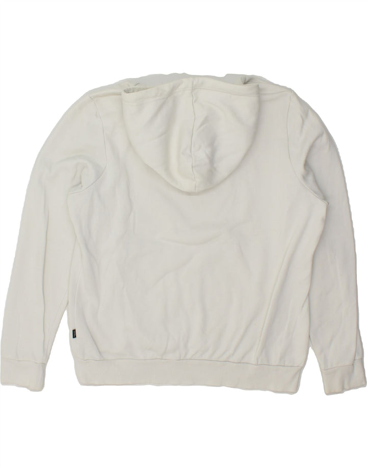 PUMA Womens Graphic Hoodie Jumper UK 18 XL White Cotton Vintage Puma and Second-Hand Puma from Messina Hembry 