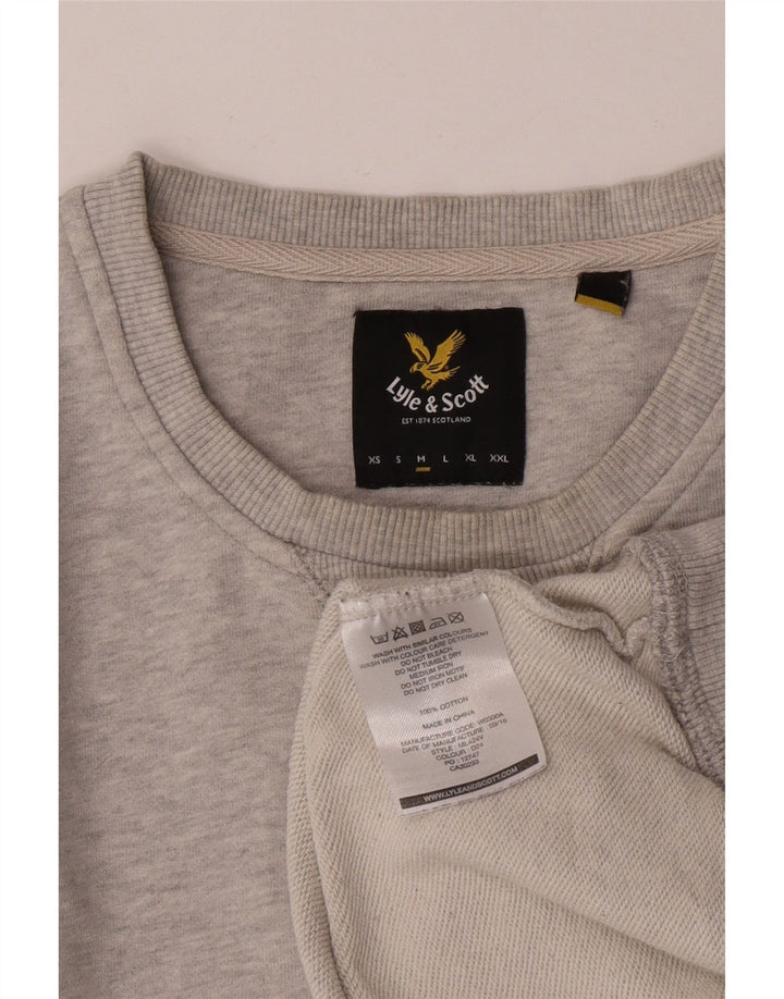 Lyle & Scott moletom masculino moletom cinza médio algodão
