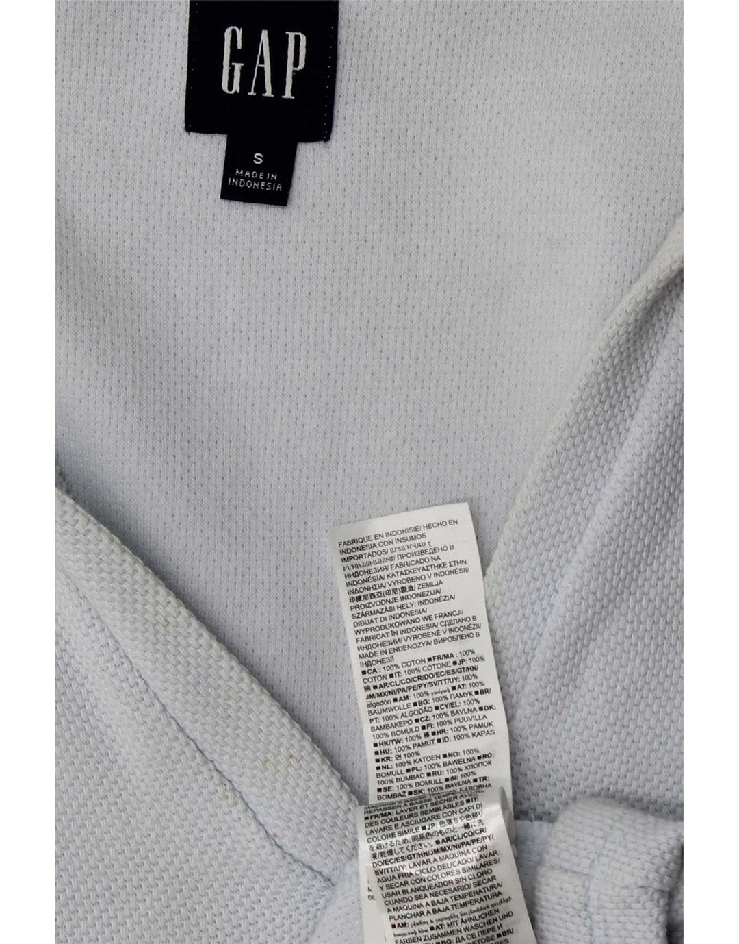 Vestido polo feminino grande da Gap Reino Unido 10 algodão azul pequeno