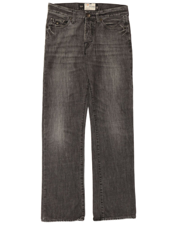 Energie Mens Morris Straight Jeans W32 L34 Cinza Algodão