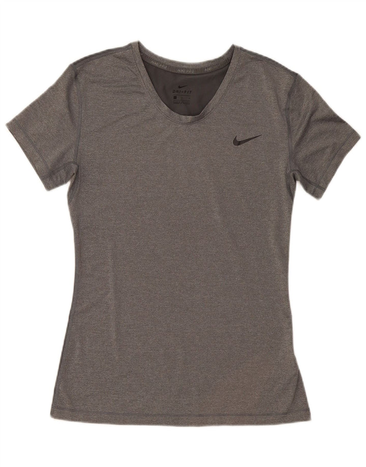 Camiseta Nike Feminina Dri Fit Top UK 14 Grande Cinza Poliéster