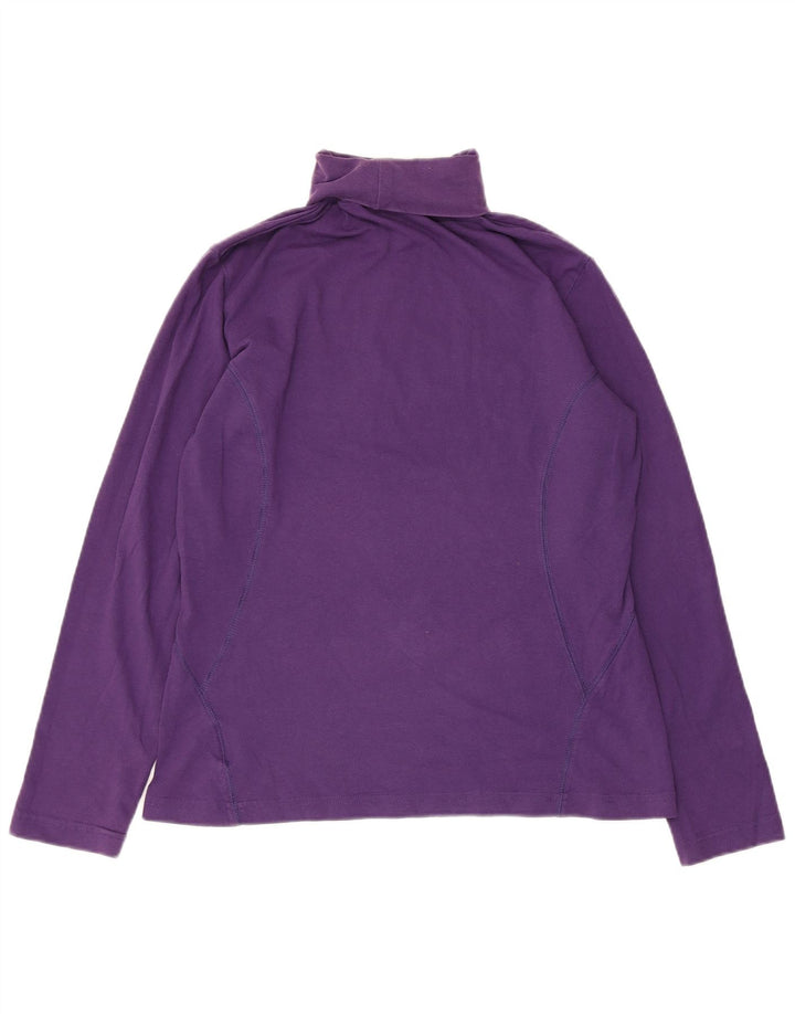 Nike feminino roll neck top manga comprida grande roxo