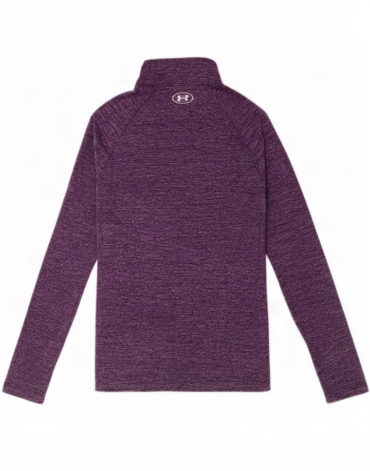 Under Armour Womens Heat Gear Pulôver Treino Top Reino Unido 14 Médio Roxo