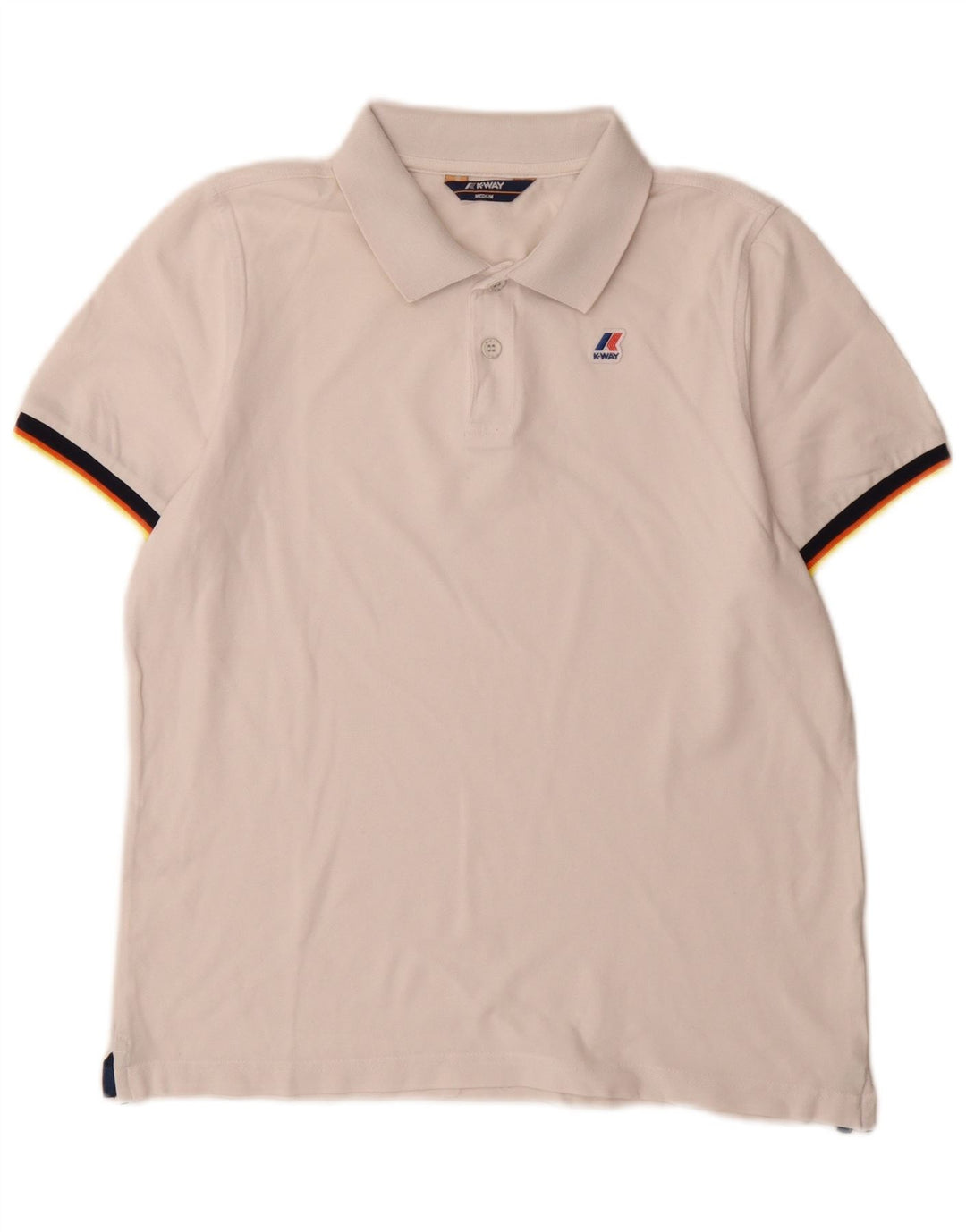 Camisa polo masculina K-Way média branca