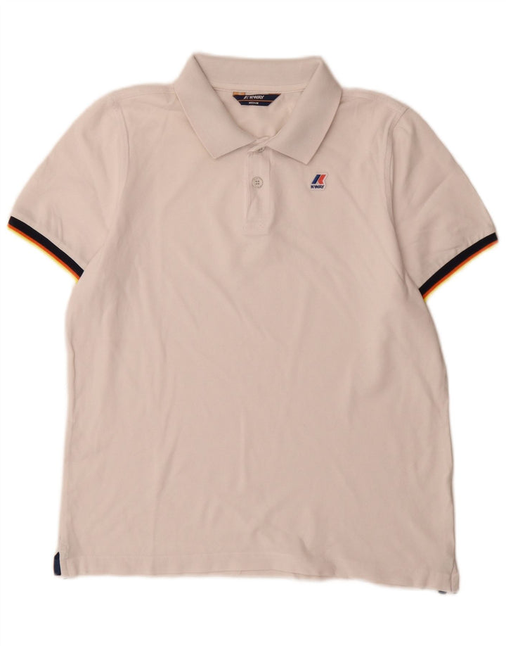 Camisa polo masculina K-Way média branca