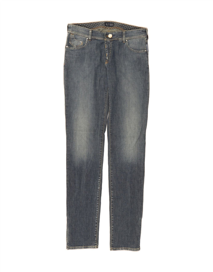 ARMANI Womens Skinny Jeans W29 L34 Blue Cotton Vintage Armani and Second-Hand Armani from Messina Hembry 