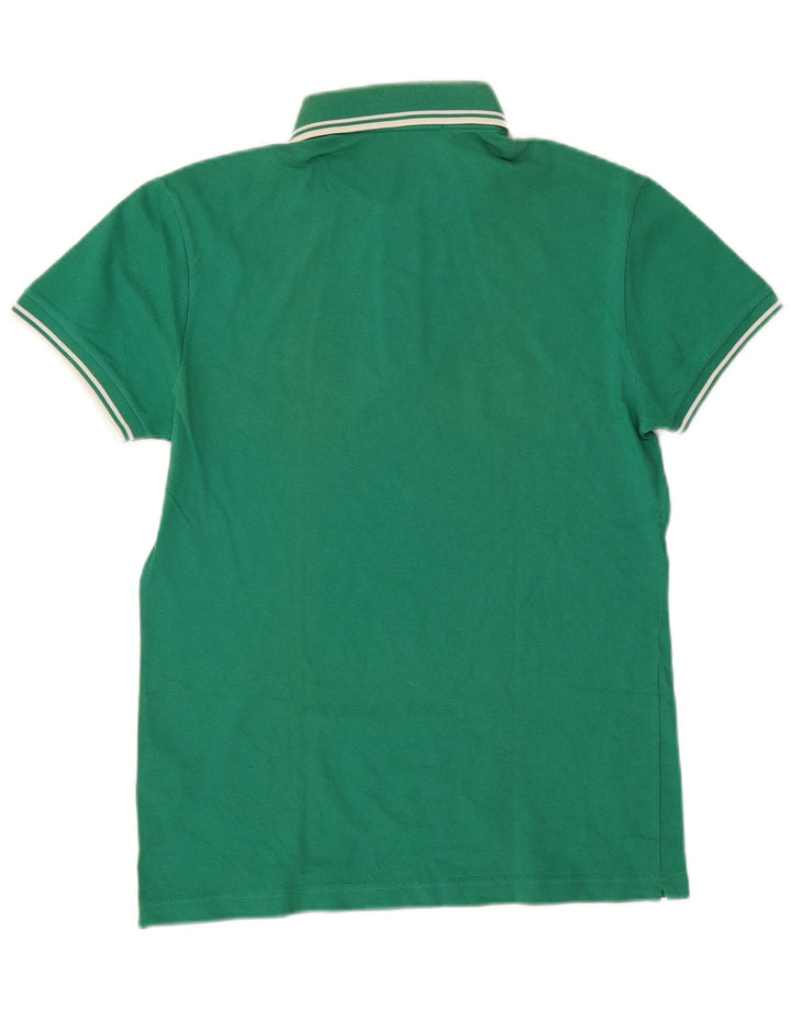 Camisa polo masculina leve e elástica Fred Perry de algodão verde pequeno