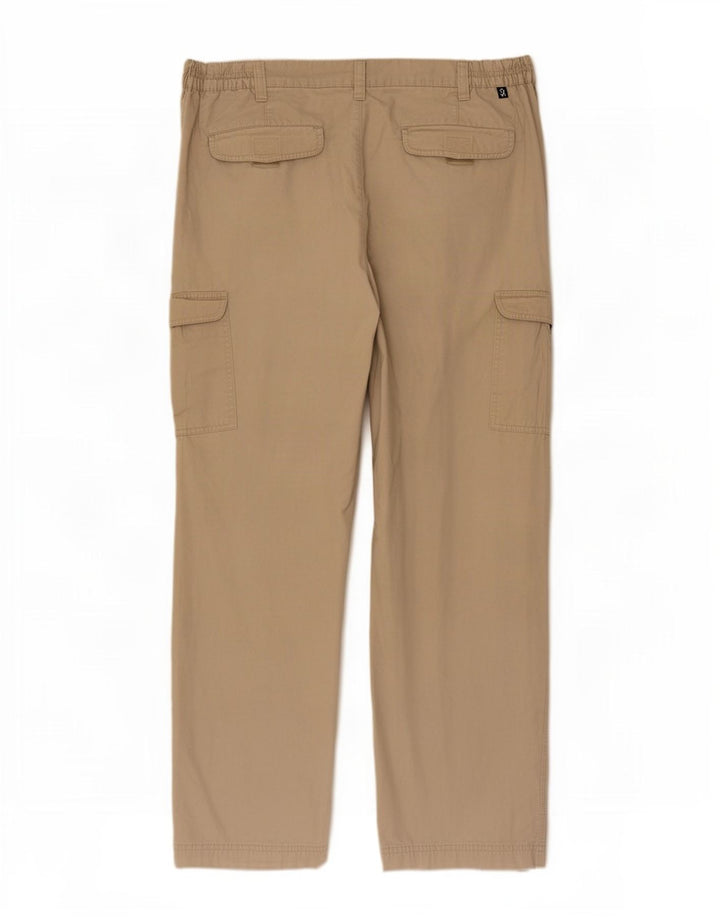 Calça cargo reta masculina Farah W34 L31 algodão bege