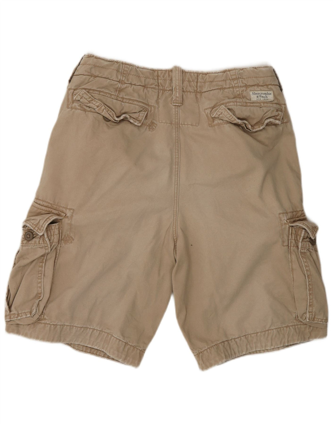 Shorts cargo masculino Abercrombie & Fitch W32 algodão bege médio