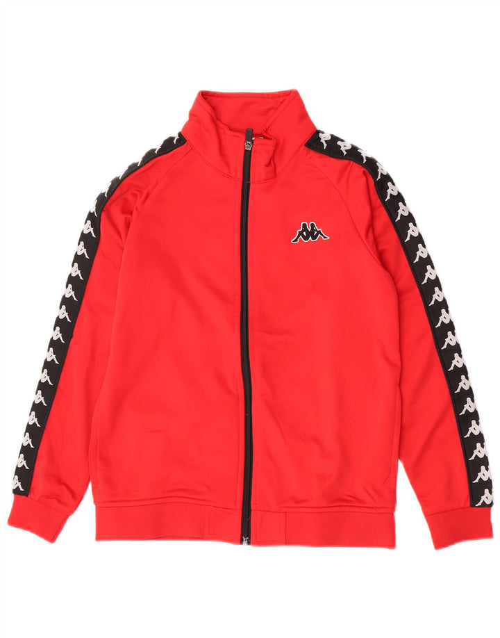 Jaqueta Kappa Boys Graphic Tracksuit 11-12 Anos Vermelho Colorblock